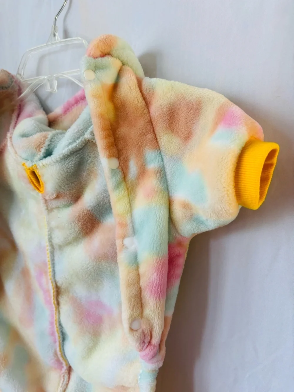 Fleece Dog Sweater Dragon Dinosaur Costume Pastel Tie Dye